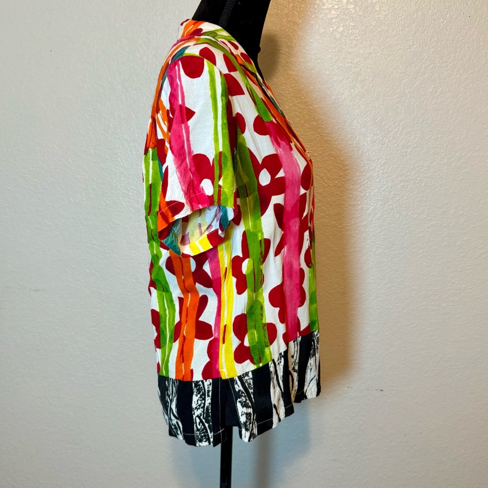 Jams World Valerian Print Button Up Top Multicolor Size Small - Picture 11 of 16